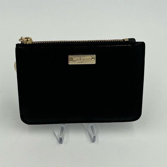 Kate Spade Black Leather Card Holder EUC - Picture 4 of 12